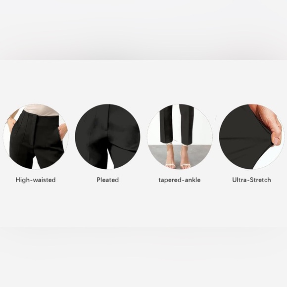 Hight Waist Pants stretch Color White brand new size S M L special office work - Picture 11 of 16